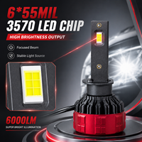 Ampoule de phare LED SFIDA V8E Plug and Play 12V, nouvelle, 6000K, 9005 9006 pour phares et feux de brouillard de voiture