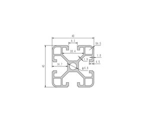 Profilo in Alluminio Estruso 4040 con Scanalatura a T, Taglio Personalizzato, Telaio Industriale in Lega Argento-Bianco per <span class=keywords><strong>LED</strong></span> - Product Image 2
