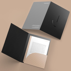 Carpetas de Presentación de Lujo con Doble Bolsillo, Tamaño A4 y A5, Servicios Personalizados, Carpeta de Catálogo Empresarial para Guardar Hojas - Product Image 2