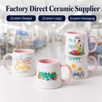 Fabricant cadeaux du jour de Pâques tasse à café souvenir en céramique tasse à eau grande capacité en grès avec conception d'impression de décalcomanies