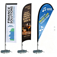 Drapeau plume publicitaire promotionnel personnalisé pour l'extérieur, vente en gros