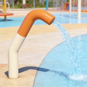 Fuente de agua de acero inoxidable con forma de gusano para niños, equipo de parque acuático al aire libre, juego de agua seguro con bordes redondeados - Product Image 6