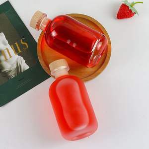 Conteneur de <span class=keywords><strong>cidre</strong></span> rond fait maison 100ml 250ml 500ml 375ml bouteille en verre de boisson de vin de Fruit mignon avec <span class=keywords><strong>bouchon</strong></span> en liège synthétique - Product Image 3