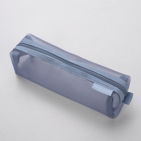 Porte-monnaie en nylon simple de grande capacité sac de rangement transparent portable porte-clé à fermeture éclair sac à monnaie petit portable lettre