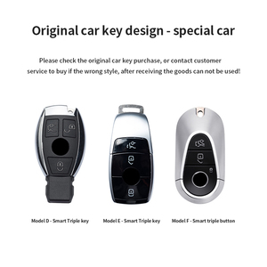 Benz Luxury Key Fob Cover Key Shell Accesorio protector para automóvil Personalizable Compatible New E-Series llavero - Product Image 2