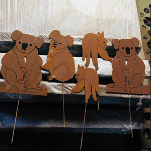 Accesorios pequeños de acero para el hogar, decoración de óxido, arte de pared de Metal - Product Image 2