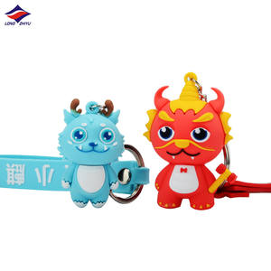 Longzhiyuカスタム3DPVCキーホルダー17年メーカー漫画シリコンキーキーホルダーバッグペンダントキーリングギフト用卸売 - Product Image 6