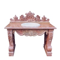 Décoration d'intérieur, style classique naturel et simple, statue de cheminée en marbre, sculpture de cheminée à vendre