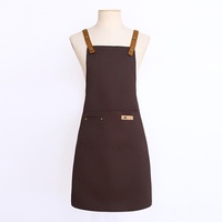 NINER9 Apron Logo Fashion Uniseks Dewasa Dapur Restoran Anti-kotor Katun Murni Tanpa Lengan Model Kata-kata Cetak Tipis