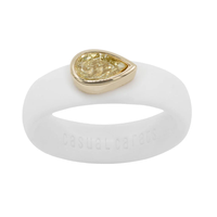 Bague en silicone personnalisée de 5,7 mm avec diamant de laboratoire de 0,5 CT/1 CT |   Bague de mariage haut de gamme |   Couleurs personnalisées OEM ODM Usine
