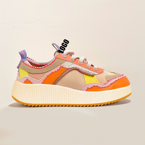OEM Baskets décontractées <span class=keywords><strong>pour</strong></span> femmes Talons hauts Plateforme Tennis Sports Automne Hiver Fond épais Marche Nouvelles Chaussures vulcanisées respirantes - Product Image 1