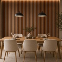 Panneau mural en bois composite avec grille en bois et dos en feutre polyester pour une utilisation polyvalente en gros