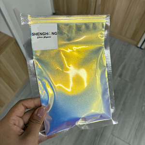 Pigmento en Polvo Camaleón Aurora SH al Por Mayor, Tono Caramelo Azul-Dorado Cambiante para Belleza de Uñas, Maquillaje y Recubrimiento de Acrílico - Product Image 1