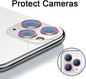 Protection d'objectif d'appareil photo en verre et aluminium personnalisée, brillante, couvrante, de remplacement pour iPhone 15 16 Pro Max - Product Image 3