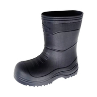 YL-25189 Grosir Sepatu Bot Hujan Anak Warna Hitam Setengah Betis, Tahan Air, Bahan EVA untuk Anak-Anak