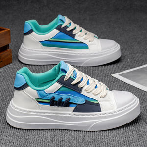 Chaussures décontractées pour hommes à blocs de couleur, mocassins à lacets en maille respirante, antidérapantes, légères, tendance, pour la marche, printemps-été - Product Image 2