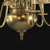 Lustre de luxe en laiton vintage européen VH avec hauteur réglable pour plafond d'allée de restaurant ou éclairage de bougie