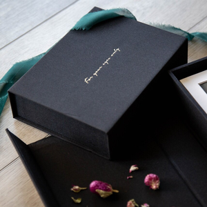 Scatola Portafoto in Lino Goffrato per Sessioni Intime, Conservazione Discreta di <span class=keywords><strong>Foto</strong></span>, Regalo di Nozze, Scatola dei Ricordi - Product Image 2