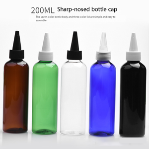 Customizable 3oz 4oz 5oz 8oz 12oz Clear Amber PET Plastic Hair Oil <strong>Bottle</strong> With Twist Top Cap <strong>Squeeze</strong> Applicator Shampoo Lotion - Product Image 3