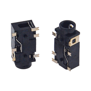 PJ-342 ช่องเสียบแจ็คเสียงสเตอริโอขนาด 3.5 มม., ช่องเสียบแบบ 6 พิน SMT พร้อมเสาติดตั้งแบบคู่, ขั้วต่อแบบตัวเมีย - Product Image 3