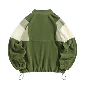 <b>Men's</b> Warm Fleece Quarter <b>Zip</b> Sweatshirt Color Block Relaxed Fit Casual Outdoor Pullover <b>Top</b> - Product Image 3