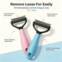 Outil de démêlage pour animaux de compagnie, poignée antidérapante, peigne pour enlever les poils de chien et de chat, pour poils emmêlés, fourniture OEM ODM