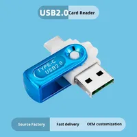 Lector de Tarjetas OTG para Teléfono Móvil, Tarjeta de Memoria TF, Lectura de Alta Velocidad 2.0, Portátil para Escritorio y Laptop, USB 2.0 Externo