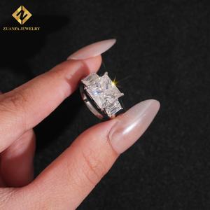 เครื่องประดับเพชรชั้นดีแหวนหมั้นเพชรแบบเจ้าหญิง925สเตอร์ลิงกราแหวนเพชรโมอิสซาไนต์สำหรับผู้หญิง - Product Image 6