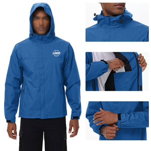 Chaqueta Softshell Impermeable y Transpirable para Hombre con Capucha, Cierre Completo, Bolsillos Personalizados, Logotipo Frontal, Corte Regular - Ropa de Invierno para Exteriores - Product Image 4