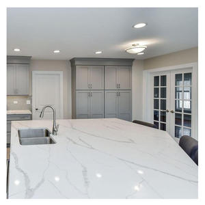 Pietra artificiale del quarzo delle lastre bianche del quarzo di Calacatta di vendita calda per il prezzo del controsoffitto - Product Image 2