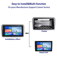 Kits de cadre d'autoradio Meihua, panneau de lecteur DVD de voiture 9 pouces, façade multimédia pour Renault Clio 2005-2014