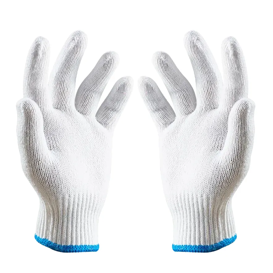 Gants tricotés en coton Gants de travail de sécurité en tricot de coton Fil de coton pour gants à tricoter