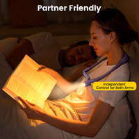 Lampe de lecture LED portable ergonomique pour le cou, rechargeable par USB, 1600 mAh, longue durée, flexible, pour les voyages, vente en gros