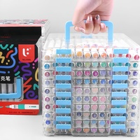 Marqueurs acryliques 120 couleurs grande capacité, marqueurs de peinture, marqueurs artistiques - Nouveauté très prisée pour les fournitures artistiques