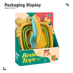 Secchiello Pieghevole da Spiaggia Unicorno in Plastica Morbida, Set da Gioco per <span class=keywords><strong>Sabbia</strong></span> da Esterno con Stampi e Paletta, Clessidra, per Bambini 5-7 Anni - Product Image 2