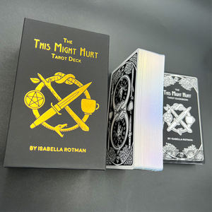 Grandes cartes d'affirmation <span class=keywords><strong>Oracle</strong></span> et Tarot noires, personnalisées en boîte, avec papier d'art 300gsm/400gsm et impression sur mesure - Product Image 6