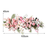 2026 Hot Sale Rozen Bloemstukken Tafeldecoratie voor Bruiloft Podium Feestdecoratie Achtergrond Tafelstuk Zijden Bloemrij