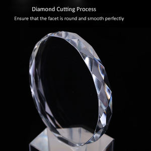 عالية الجودة رخيصة بالجملة جولة متعددة الأوجه كريستال فارغة الزجاج ميدالية جوائز الكأس للهدايا التذكارية شخصية - Product Image 5