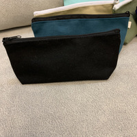 Pochette en toile vierge DIY pour crayons, multi-usages, pour loisirs créatifs, voyage, trousse de toilette, maquillage, cosmétiques, avec fermeture éclair, vente en gros