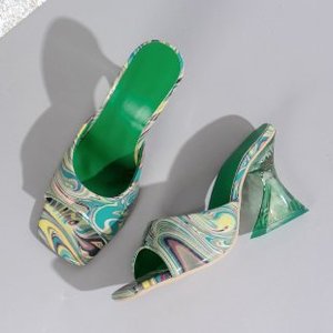 Europe and United States Cross-Border Crystal High-Heeled Heeled Sandals <b>Plus</b> <b>Size</b> Women's Sexy Slippers in Various Colors - Product Image 6