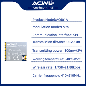 Ac601a 2 Wát Lora <span class=keywords><strong>RF</strong></span> kết thúc trước mô-đun lcc68 dựa trên 33dBm đầu ra 148dbm độ nhạy cho tầm xa 5km truyền dữ liệu không dây - Product Image 5