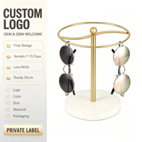 Support de présentation de lunettes de soleil rond, sur pied, en bois, non pliable, moderne, durable et multifonctionnel