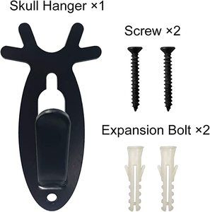 Colgador de cráneo de montaje europeo para sala de estar, anzuelos de calavera de <span class=keywords><strong>ciervo</strong></span> de cornamenta, fácil instalación, decoración del hogar, uso interior y exterior - Product Image 3