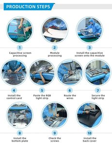 Phổ biến 39 ''j hình dạng <span class=keywords><strong>LED</strong></span> ánh sáng cong màn hình cảm ứng màu sắc sinh động sinh sản Điện dung màn hình <span class=keywords><strong>LCD</strong></span> cho chơi game - Product Image 6