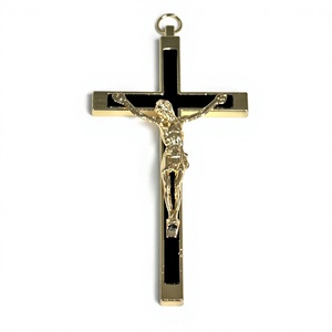 Crucifijo Cruz de metal Jesús colgante inspirador religioso INRI - Product Image 3