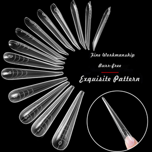 70 Uds. Moldes de Uñas Postizas Largas Tipo Ataúd, Sistema de Uñas de Plástico, Molde Superior para Extensión, Número Personalizado, Construcción Rápida, Punta para Manicura de Salón - Product Image 5