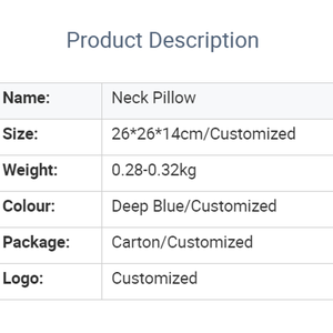 Oreiller de voyage en forme de U en mousse à mémoire de forme tricotée pour le cou, idéal pour l'avion, la voiture et le bureau - Product Image 5