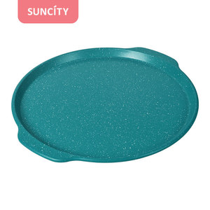 Suncity Round Pizza Pan Teflon Coated Carbon Steel Oven Safe Baking Dish For Pizzas And Cakes - Product Image 1
