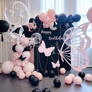Set de Decoración para Fiesta de 18 Años con Diseño de Mariposas <span class=keywords><strong>JD</strong></span>, Panel de Fotos con Globos Digitales, Decoración para Celebrar la Edad de 18 Años - Product Image 4