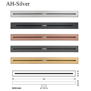Custom Stainless Steel Floor <b>Drain</b> with Extremely Narrow <b>Linear</b> Rectangular Shape Anti-odor Core for Bathroom Long <b>Drain</b> Pipe - Product Image 1